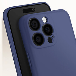 Acheter Avizar Coque pour iPhone 16 Pro Max Silicone Finition Mate Soft Touch Bleu Nuit