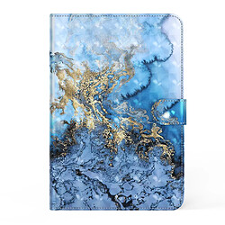 Etui en PU impression de motifs avec support marbre bleu pour votre Samsung Galaxy Tab A7 10.4 (2020)