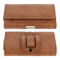 Avizar Étui Ceinture Smartphone Pochette Vintage Clip Porte-cartes Taille 3XL - Marron