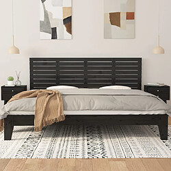 Avis Maison Chic Tête de lit scandinave,Meuble de chambre murale Noir 166x3x63 cm Bois massif de pin -MN84674