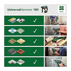 Acheter Marteau perforateur sans-fil Bosch UniversalHammer 18V (livré avec 1 bat 4.0 Ah, 18V, Perçage/Marteau perforateur/Burinage, 2.0 J Impact Energy, Porte-outils SDS Plus, dans un carton)