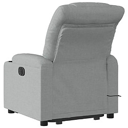 Acheter vidaXL Fauteuil inclinable de massage électrique Gris clair Tissu