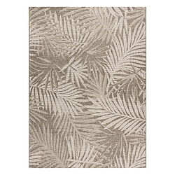 RUGSX TAPIS EN CORDE SIZAL FLOORLUX 20504 FEUILLES gris foncé Champagne JUNGLE 120x170 cm