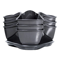 Pot pour herbes fleurs 3 cascades Coubi herbal anthracite