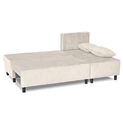 Avis Bestmobilier Gloria - canapé d'angle réversible 4 places convertible avec coffre en tissu texturé