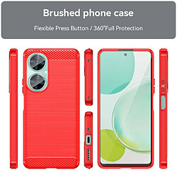 Htdmobiles Coque pour Huawei Nova 11i - housse etui silicone gel carbone + verre trempe - ROUGE