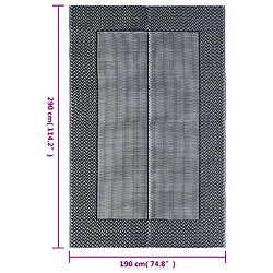 vidaXL Tapis d'extérieur Gris 190x290 cm PP pas cher