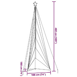 vidaXL Guirlande de sapin de Noël 861 LED colorées 480 cm pas cher