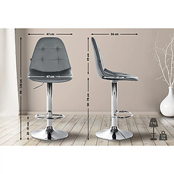 Non Tabouret de bar Elmore simili cuir C