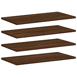 vidaXL Étagères murales 4 pcs chêne marron 60x20x1,5cm bois ingénierie