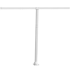 Acheter vidaXL Jeu de poteaux d'auvent blanc 300x245 cm fer