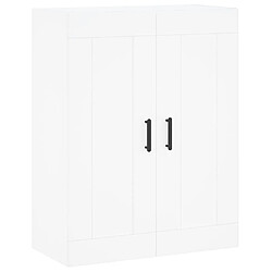 Maison Chic Lot de 2 Armoires murales,Meuble de Rangement,Armoire Suspendue blanc bois d'ingénierie -MN29714 pas cher