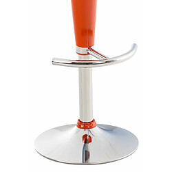 Avis Decoshop26 Lot de 2 tabourets de bar design orange pivotant et hauteur réglable TDB10032