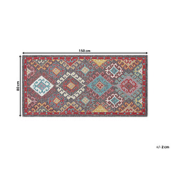 Beliani Tapis de laine multicolore 80 x 150 cm FINIKE