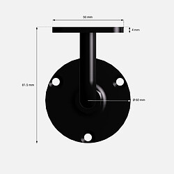 Avis Kordo Support fixation murale pour main courante bois (réglable)