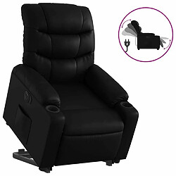 Maison Chic Fauteuil Relax pour salon, Fauteuil inclinable électrique noir similicuir -GKD32180