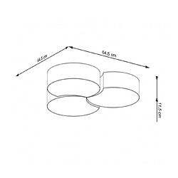 Acheter Luminaire Center Plafonnier Circle Decorative PVC blanc 6 ampoules 11,5cm