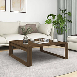 vidaXL Table basse Chêne marron 100x100x35 cm Bois d'ingénierie