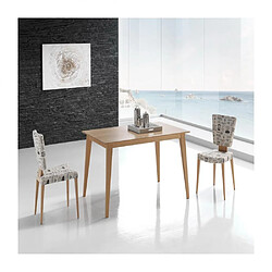 Inside 75 Table repas extensible NORDIC 6 couverts 120/190x90cm pieds bois plateau chêne naturel