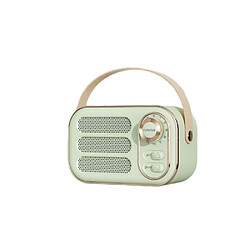 General Haut-parleur Bluetooth rétro, décor vintage, petit haut-parleur Bluetooth sans fil, style classique à l'ancienne, amélioration des basses puissantes, volume fort, connexion sans fil Bluetooth 5.0, carte TF (verte)