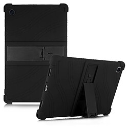 Coque en silicone airbags aux quatre coins, anti-rayures avec béquille pliable noir pour votre Samsung Galaxy Tab A8 10.5 (2021)