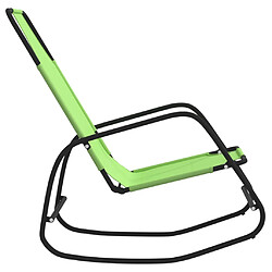 Acheter vidaXL Chaises longues à bascule lot de 2 vert acier et textilène