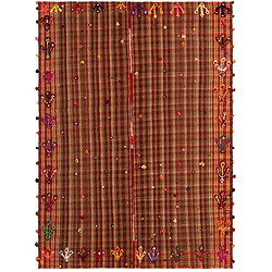 Vidal Tapis de laine 235x168 rouge Jajim