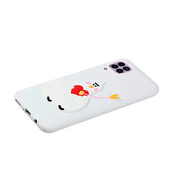 Coque en TPU + PU poupée animale enduite poussin pour votre Huawei P40 Lite 4G/Nova 6 SE/Nova 7i