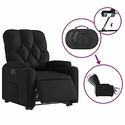 Maison Chic Fauteuil Relax pour salon, Fauteuil inclinable électrique noir similicuir -GKD62658 pas cher