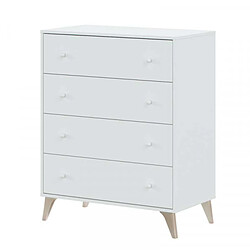 Avis Dansmamaison Commode 4 tiroirs Blanc - TWIST