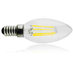 Avis Maclean Ampoule à filament Edison rétro LED décorative vintage blanc chaud C37 (E14 6W 806lm)