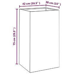 vidaXL Jardinière 42x38x75 cm acier corten pas cher