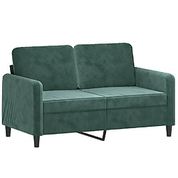 Avis Maison Chic Ensemble de canapés 2 pcs, Canapé droit Sofa pour Salon vert foncé velours -GKD686801