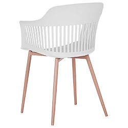 Beliani Chaise de salle à manger Set de 2 Blanc BERECA pas cher