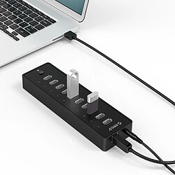 Wewoo Hub USB 2.0 noir 10 ports USB 2.0 avec indicateur de puissance LED et 1 m de câble USB