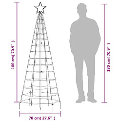 vidaXL Arbre de Noël lumineux avec piquets 220 LED blanc chaud 180 cm pas cher