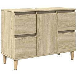 vidaXL Meuble d'évier chêne sonoma 80x33x60 cm bois d'ingénierie