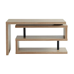 Avis Vente-Unique Bureau extensible NICEPHORE II - MDF - Coloris : chêne - Plateau pivotant 360°