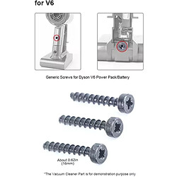 Ensemble de 3 vis pour aspirateur Dyson sans fil V6 V7 V8 V10 V11, bloc d'alimentation/batterie