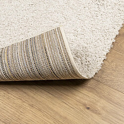 Acheter vidaXL Tapis shaggy PAMPLONA poils longs moderne crème 160x160 cm