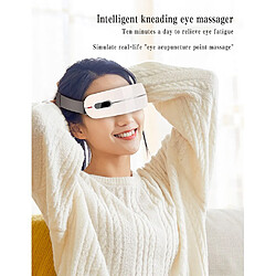 Avis Universal Masseur yeux myopie soins de santé imitation main massage bluetooth musique cernes massage intelligent des yeux | Appareil de massage des yeux (blanc)