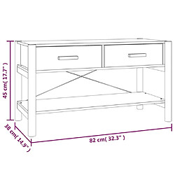 vidaXL Meuble TV Noir 82x38x45 cm Bois d'ingénierie pas cher