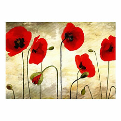 Paris Prix Papier Peint Coquelicots Peints à l'acrylique 154 x 200 cm