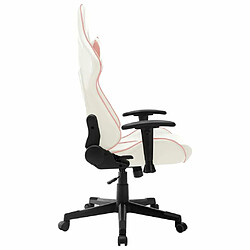 Avis Maison Chic Chaise de jeu, Chaise gaming, Fauteuil gamer d'ordinateur,Chaise de Bureau Blanc et rose Cuir artificiel -GKD55860