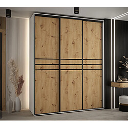 Abiks Meble Armoire Davos 10 À Portes Coulissantes 235,2/200/45 3 Portes