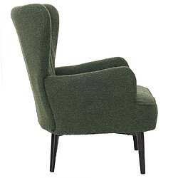 Acheter Mendler Lounge-Sessel HWC-K37, Cocktail-/Ohrensessel Polsterstuhl Retro Vintage Stoff Bouclé (600g/m²) Öko-Tex ~ grün