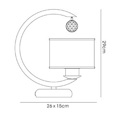 Inspired Lampe de Table E27 Nickel Satiné/Verre/Cristal pas cher