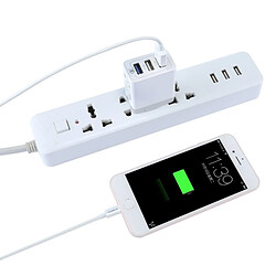 Acheter Wewoo Pour iPhone, iPad, Samsung, HTC, Sony, Nokia, LG et autres smartphones 3 ports USB 3A + 2.4A + 2.4A chargeur rapide de voyage QC 3.0, prise américaine,