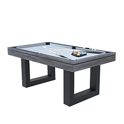 Acheter Concept Usine Table multi-jeux 3 en 1 billard et ping pong en bois gris DENVER