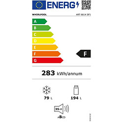 Réfrigérateur combiné intégrable à glissière 275l - art6614sf1 - WHIRLPOOL pas cher